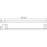 Прямой полотенцедержатель GAPPO G309 G30901-3 сатин золотой